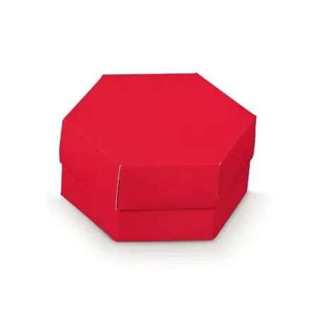 scatole laurea a forma di esagono rosso con divisorio