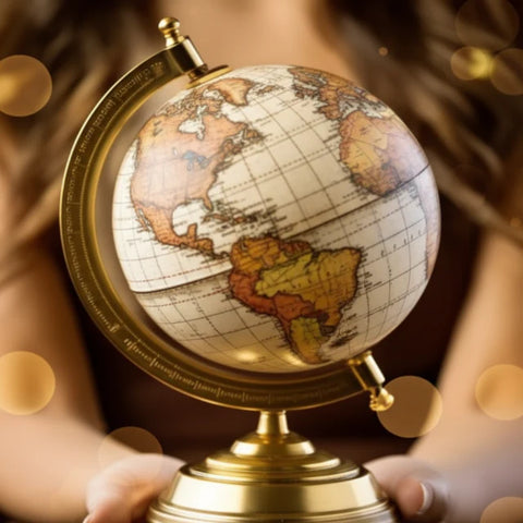 Bomboniere mappamondo eleganti per matrimonio tema viaggio 2025 – segnaposto e segnatavolo personalizzati.