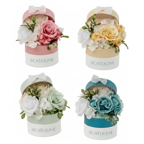 Portaconfetti matrimonio eleganti: scatoline per confetti, scatole e portariso coordinati con nastri e tag personalizzati.