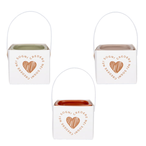 Bomboniera Portavaso Cuore - Credere nei Sogni 10x8cm