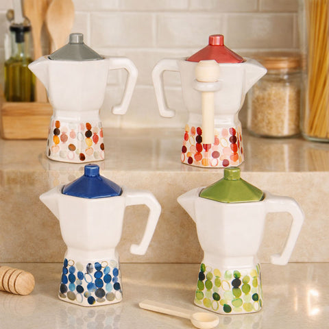 Zuccheriera Bomboniera a Forma di Moka – Design Colorato