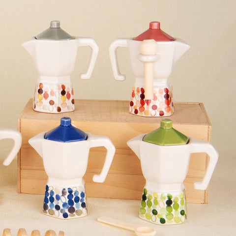 Zuccheriera Bomboniera a Forma di Moka – Design Colorato