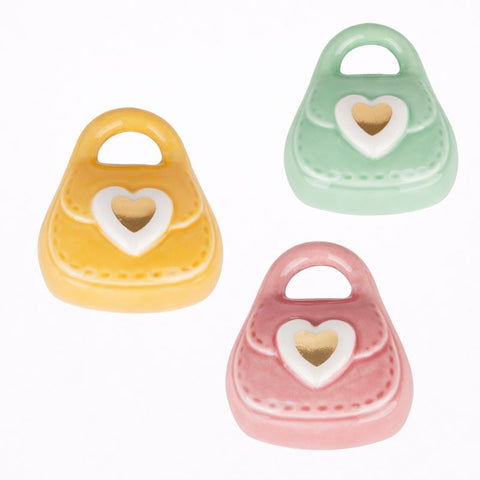 Bomboniera Borsetta Magnete cm.6 - Bomboniera Calamita Cuore Elegante