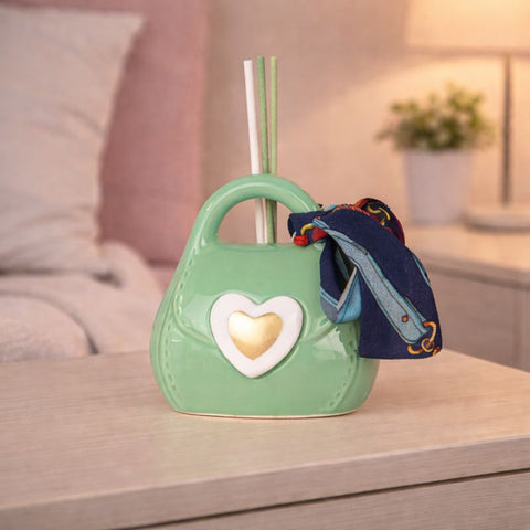 profumatore ambiente borsetta verde