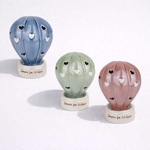 Bomboniera Mongolfiera Luce LED cm.9 x h.12 - Bomboniera Luminosa Amare