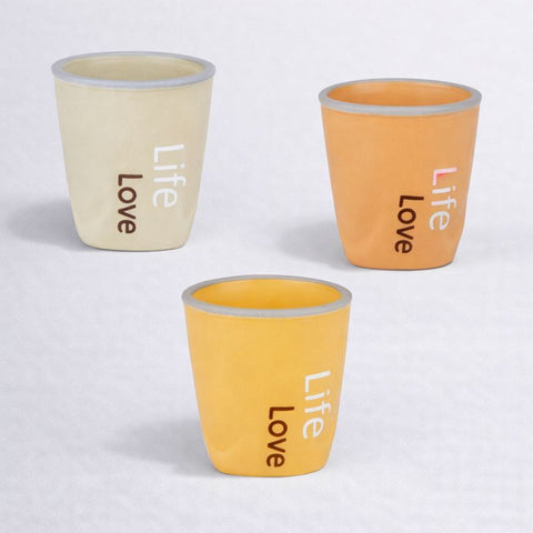 bomboniera vaso portapiante love life in porcellana
