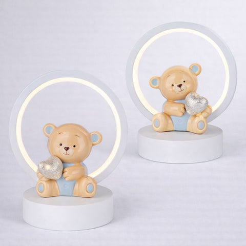 Lampada Orsetto Porcellana - Bomboniera Battesimo Bimbo