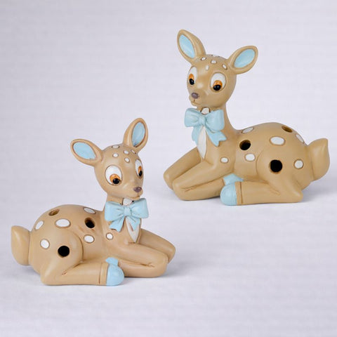 Lampada LED Cervo Traforato - Bomboniera Battesimo Maschietto