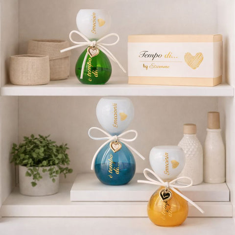 Bomboniera Clessidra con Frase Motivazionale e Cuore