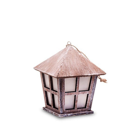 Lanterna pagoda in legno marrone luce led