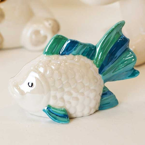 BOMBONIERE PESCIOLINI PORCELLANA LUCIDA PER COMUNIONE