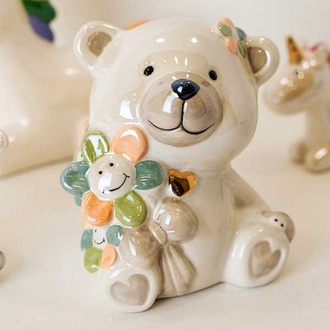 STATUETTE ORSETTO PORCELLANA BATTESIMO E COMUNIONE ON LINE