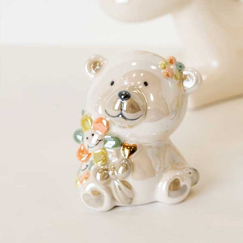 STATUETTE ORSETTO PORCELLANA BATTESIMO E COMUNIONE ON LINE