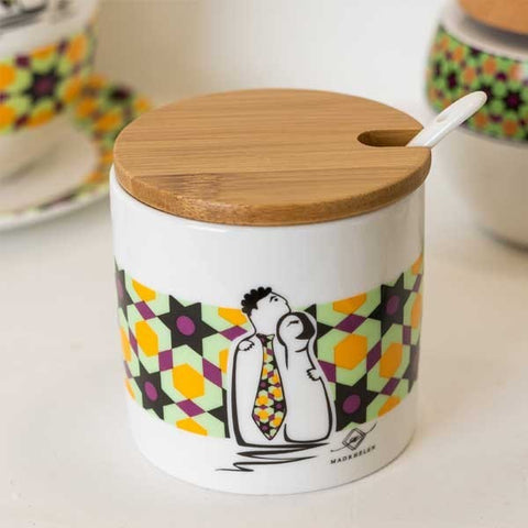 ZUCCHERIERA PORCELLANA DECORATA MADRHELEN BOMBONIERE UTILI