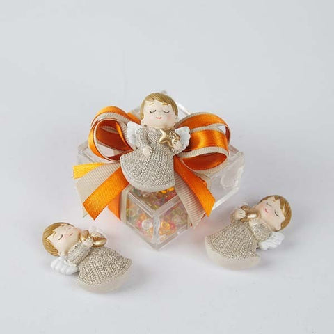 MAGNETI COMUNIONE E BATTESIMO CON ANGELO GLITTER