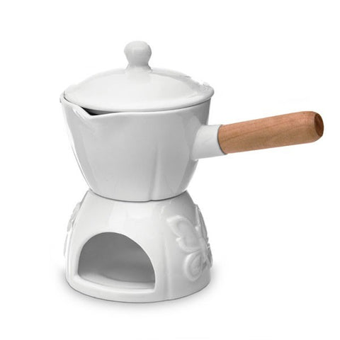 BOMBONIERE FORMA CAFFETTIERA IN PORCELLANA PENTOLA PER FONDUTA