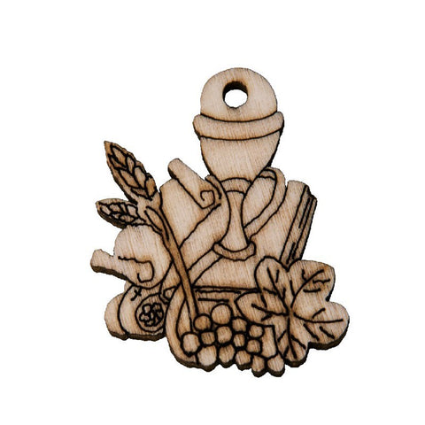 Applicazione in legno calice comunione pezzi 12