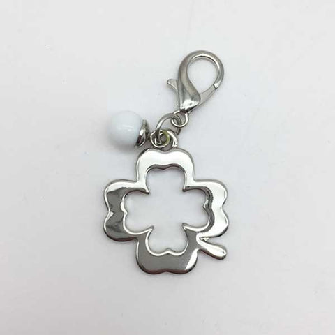 CIONDOLO QUADRIFOGLIO PORTAFORTUNA PER BIJOUX E BOMBONIERE
