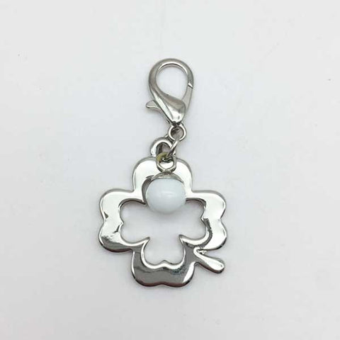 CIONDOLO QUADRIFOGLIO PORTAFORTUNA PER BIJOUX E BOMBONIERE