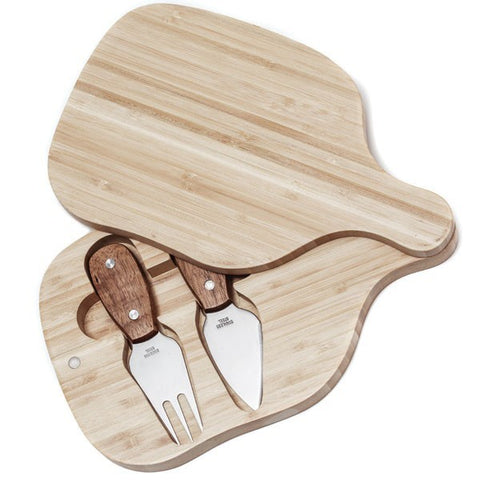 TAGLIERE DA CUCINA PROFESSIONALE LEGNO + SET COLTELLI FORMAGGIO