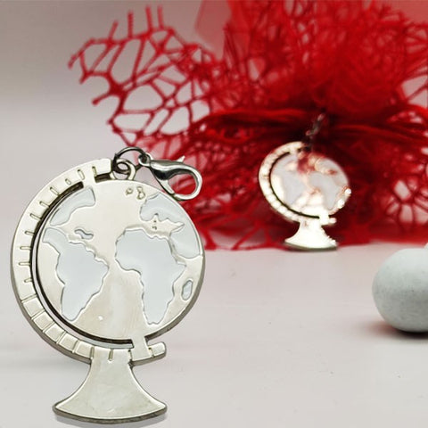 Ciondolo mappamondo bomboniere tema viaggio