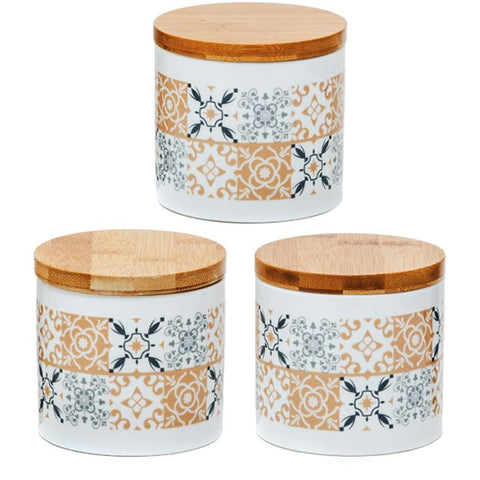 Barattoli Sale Zucchero Caffè in Porcellana Decoro Maiolica