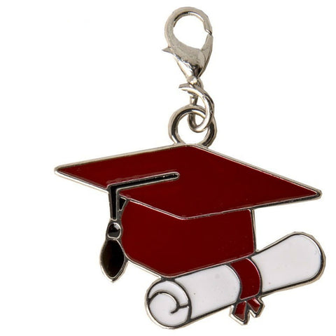 Ciondolo Cappello Laurea Originale Tocco Rosso