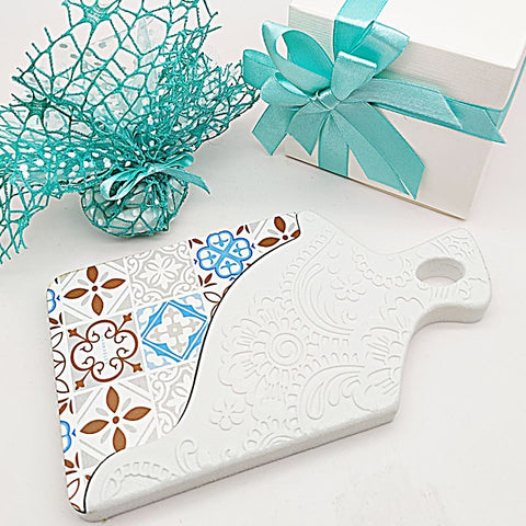 Bomboniere Tagliere decoro maiolica