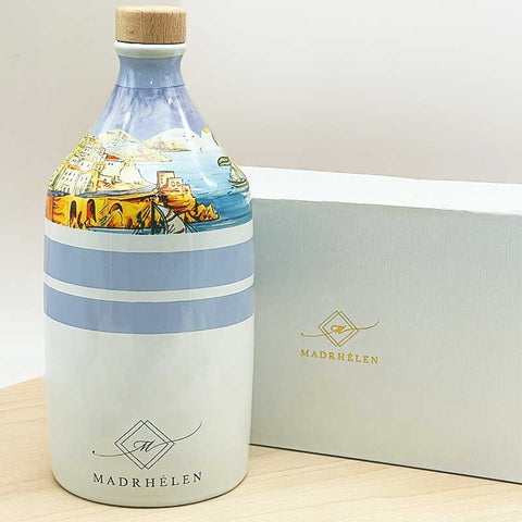 Bottiglie Olio Bomboniere Gastronomiche Ceramica Decorata