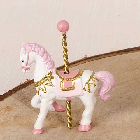 Bomboniere Battesimo Bimba Cavalluccio Giostra Rosa