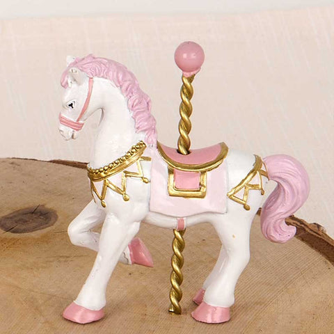 Bomboniere per Battesimo Bimba Giostra Cavallo Rosa