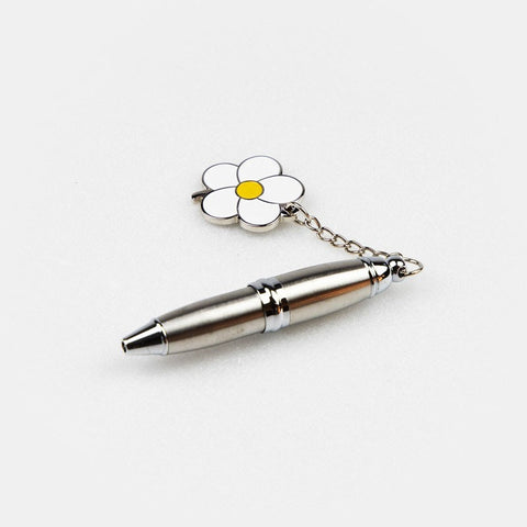 Mini penna bomboniera con ciondolo fiore