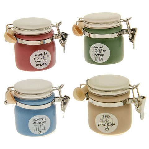 Barattoli ermetici portaconfetti con frase