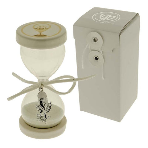 bomboniera clessidra comunione con ciondolo