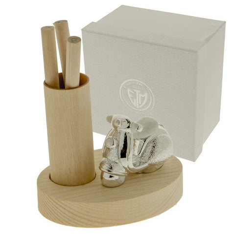 portamatite in legno con vespa idee bomboniere comunione