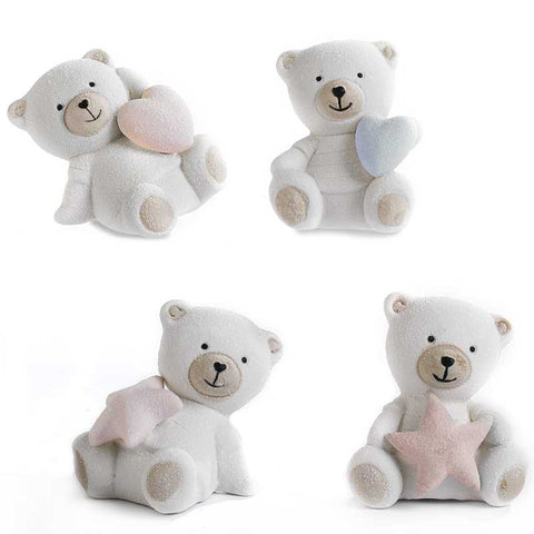 orsetti con cuore e stella bomboniere nascita e battesimo