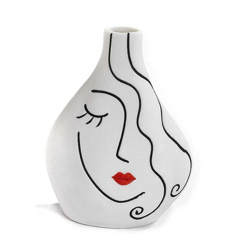 vaso a forma di viso stilizzato in porcellana bomboniere