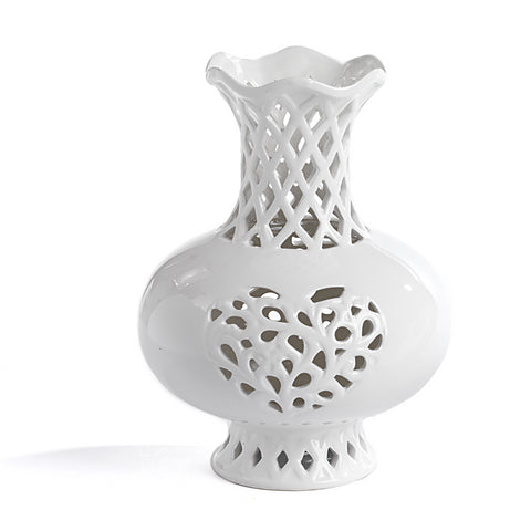 VASO TRAFORATO 24.5CM IN CERAMICA