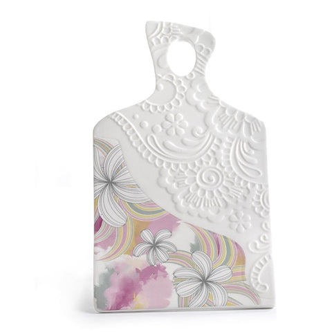 tagliere originale in porcellana decoro fiori