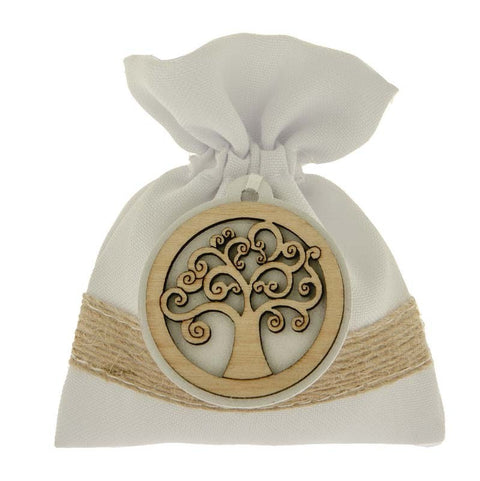 SACCHETTI PER CONFETTI MATRIMONIO CON ALBERO DELLA VITA IN