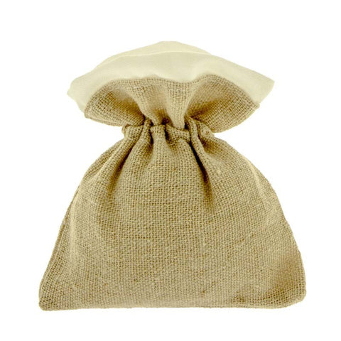 SACCHETTI CONFETTI MATRIMONIO FAI DA TE NATURA BORDO BAG CM.9X11