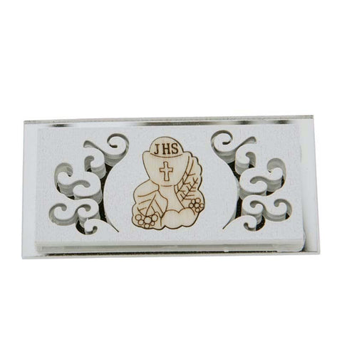 12 PZ APPLICAZIONI PER BOMBONIERE ICONA SIMBOLI COMUNIONE CM.6