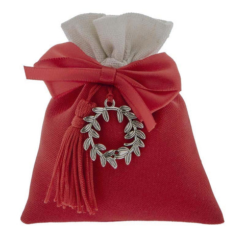 SACCHETTI LAUREA PARTICOLARI CON ALLORO E NAPPPINA ROSSA