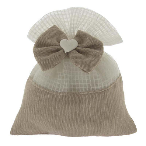 SACCHETTI BOMBONIERE MORBIDO BAG CM.10X13 TORTORA