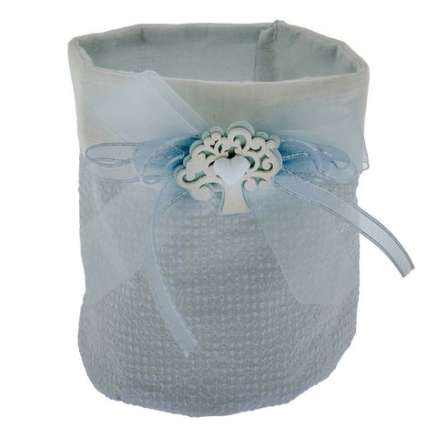 sacchetti porta confetti nascita celeste con albero della vita