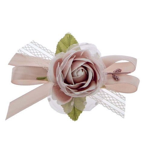 fiori decorativi bomboniere treccia ramo orizzontale rosa antico