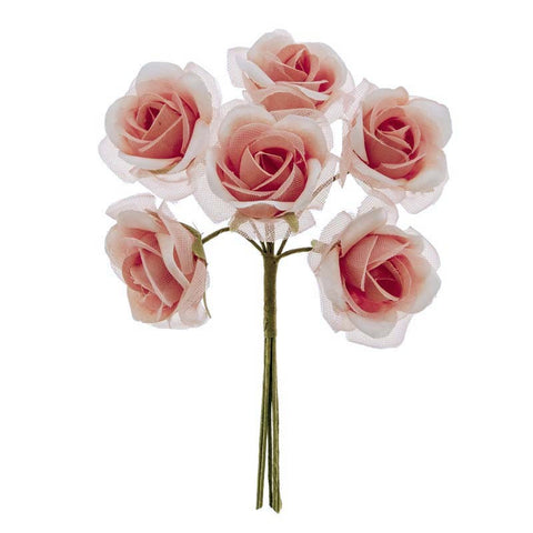 fiore rosellina per confezioni bomboniere colore corallo