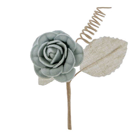 fiori per decorare bomboniere rose in tessuto colore celeste