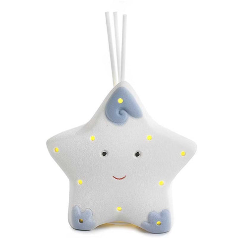 Profumatori in Ceramica Battesimo Bimbo Stella con Led