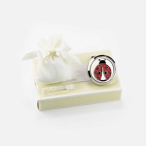 profumatore auto con calamita simbolo coccinella